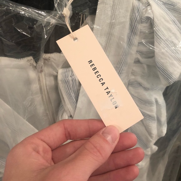 REBECCA TAYLOR STRIPED MIDI DRESS - Picture 8 of 8